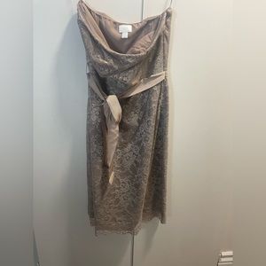 Banana Republic Strapless Dress, size 6. Champagne colored